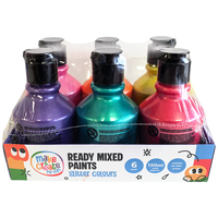 Ready Mixed Glitter Paints: Pack of 6