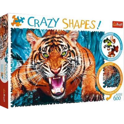 Facing a Tiger 600 Piece Jigsaw Puzzle image number 1