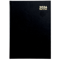 A4 Week to View Black 2026 Diary