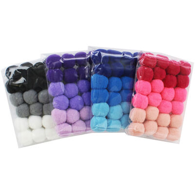 Coloured Pom Poms - 96 Pack image number 1