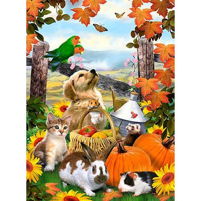 A4 Painting By Numbers Kit: Autumn Festival image number 2