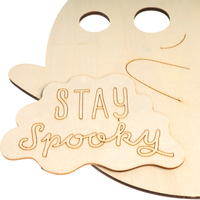 Hanging Wooden Ghost