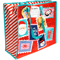 Extra Large Festive Stamp Zip Shopper Bag