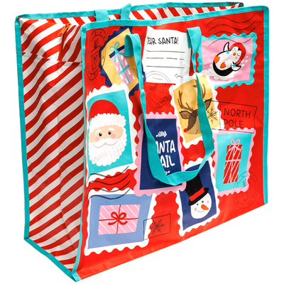 Extra Large Festive Stamp Zip Shopper Bag image number 1