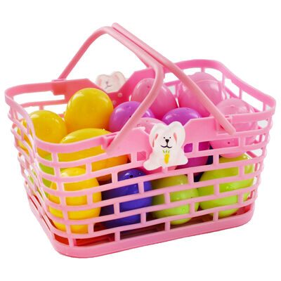 Easter Basket with Fillable Eggs - 20 Pack image number 2