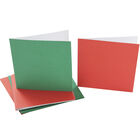 8 Red And Green Greeting Cards - 5 X 5 Inches image number 1