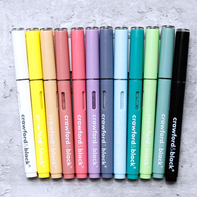 Crawford & Black Acrylic Pastel Brush Pens: Pack of 12 image number 2