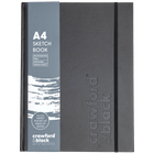 Crawford & Black Casebound Sketchbook A4 Black/Grey: Assorted image number 1