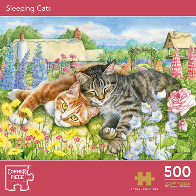 Sleeping Cats 500 Piece Jigsaw Puzzle image number 1
