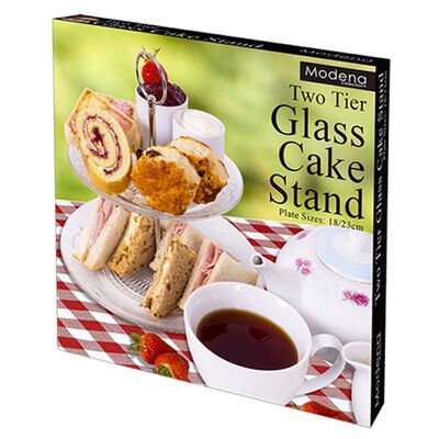 2 Tier Glass Cake Stand image number 2