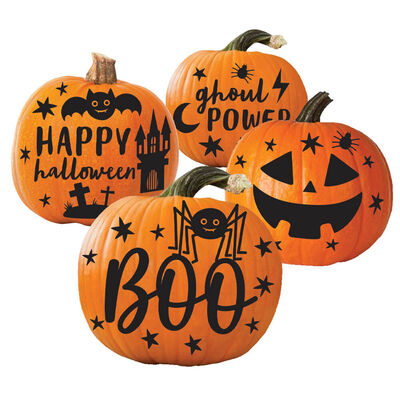 Halloween Pumpkin Decorating Stickers: Pack of 4 image number 2