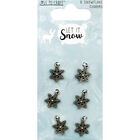 Let it Snow Snowflake Charms - Pack of 6 image number 1