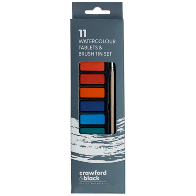 Crawford & Black Colour Tablets & Brush Tin Set image number 1
