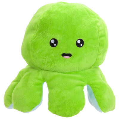 Large Reversible Squid Plush Toy: Blue & Green image number 1