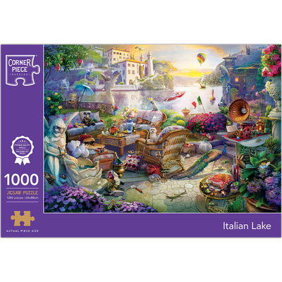 Italian Lake 1000 Piece Jigsaw Puzzle image number 1
