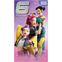 K-Pop Demon Hunters Age 6 Birthday Card