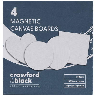 Crawford & Black Magnetic Canvas Boards: Pack of 4 image number 1