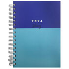 A5 2024 Day a Page Diary: Purple & Blue image number 1