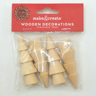Wooden Christmas Tree Decorations: Pack of 4 image number 2