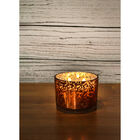Rose Gold 3 Wick Mistletoe Wood Scented Speckled Glass Candle image number 4