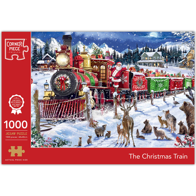 The Christmas Train 1000 Piece Jigsaw Puzzle image number 1