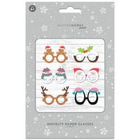 Christmas Novelty Paper Glasses: Pack of 6