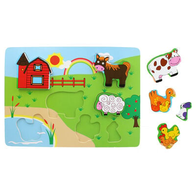 Farmyard Chunky Wooden Puzzle image number 2