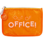 Neon Orange Transparent Travel Pouch image number 1