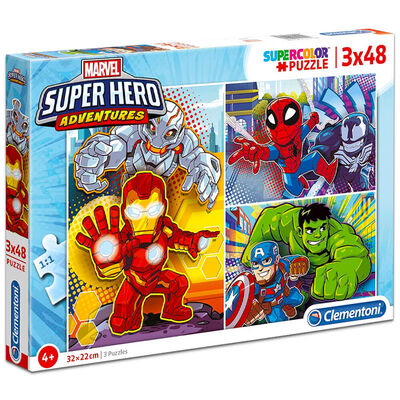 Marvel Super Hero Adventure 3-in-1 Jigsaw Puzzle Set image number 1