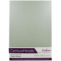 Centura Metallic A4 Pale Silver Card - 10 Sheet Pack
