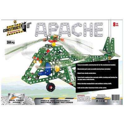 Metal Apache Helicopter Model Kit: 384 Pieces image number 2