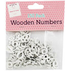 White Wooden Numbers: Pack of 150 image number 1