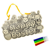 Colour Your Own Wooden Easter Sign