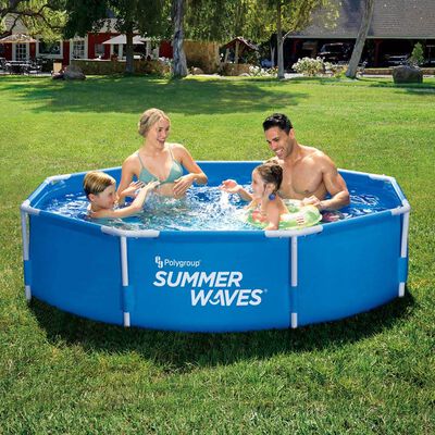 Summer Waves Round Active Frame Swimming Pool: 8ft image number 4