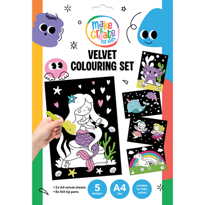 Velvet Colouring Set: Unicorns and Fairies image number 1