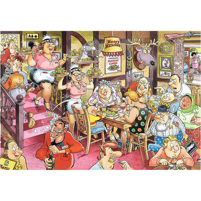 Wasgij Retro Mystery 5: Sunday Lunch 1000 Piece Jigsaw Puzzle image number 3