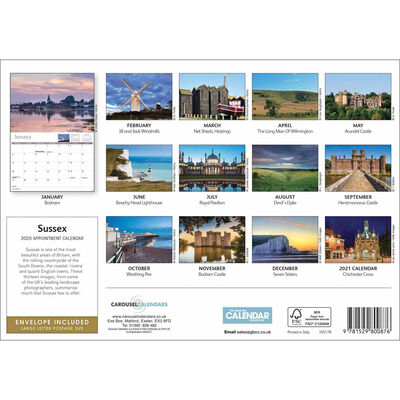 Sussex 2020 A4 Wall Calendar image number 2
