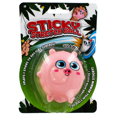 Pink Pig Sticky Stretch Ball image number 1