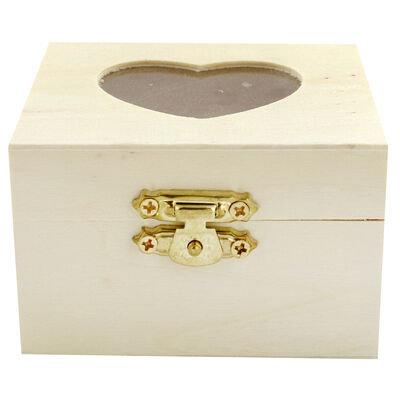 Small Wooden Heart Box image number 3
