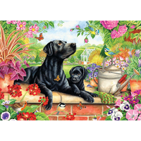 Labradors in the Garden 500 Piece Jigsaw Puzzle