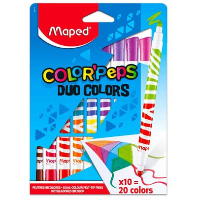 Maped Colour&rsquo;Peps Duo Colours Felt Tip Pens image number 1