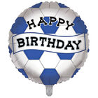 18 Inch Blue and White Football Helium Balloon image number 1