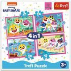 Baby Shark Family 4 in 1 Jigsaw Puzzle Set image number 2