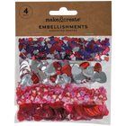 Assorted Heart Craft Gems: Pack of 4 image number 1