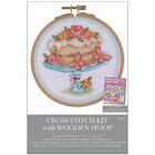Cross Stitch Kit With Wooden Hoop: Floral Cake image number 1