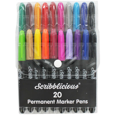 Scribblicious Permanent Marker Pens: Pack of 20 image number 1