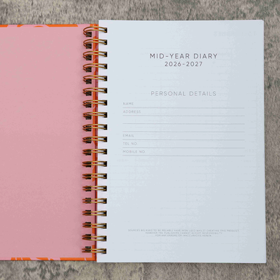 B5 Mid-Year 26-27 Diary: Floral image number 2