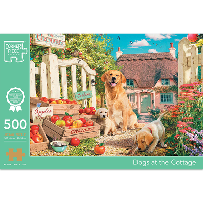 Dogs at the Cottage 500 Piece Jigsaw Puzzle image number 1
