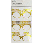 Gold Hen Do Party Glasses - 9 Pack image number 1