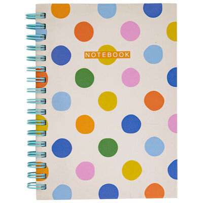 A6 Wiro Multi-Coloured Polka Dot Notebook image number 1